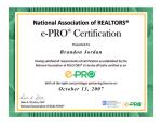 National Association of Realtors e-PRO Certification